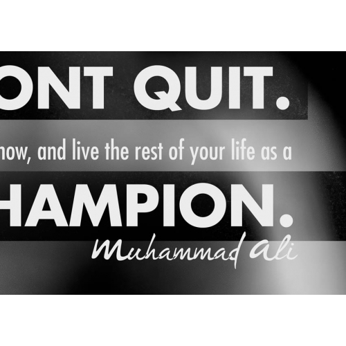 #105 Dont quit. Suffer now