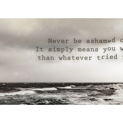 #167_p Never be ashamed of a scar. It simply means you were stronger